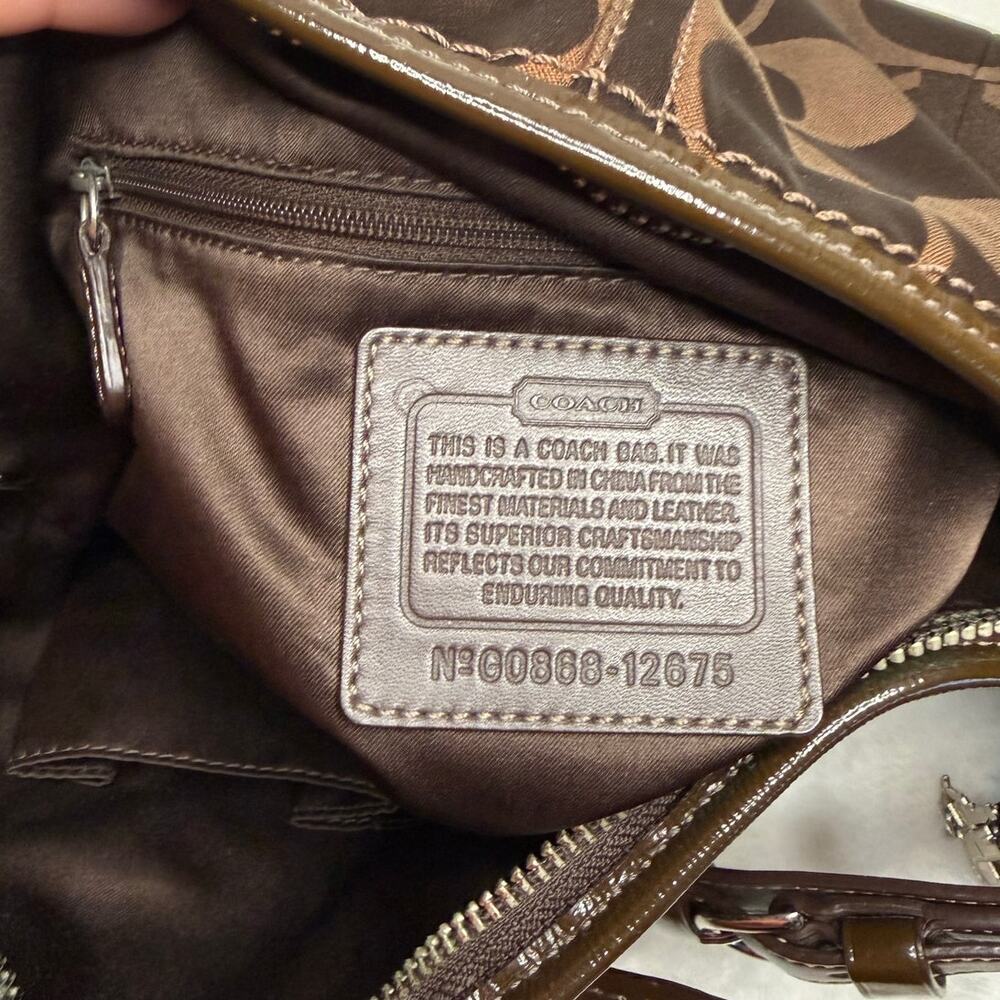 y2k Coach 12675 Brown Signature Hobo Shoulder Bag - Picture 8 of 8